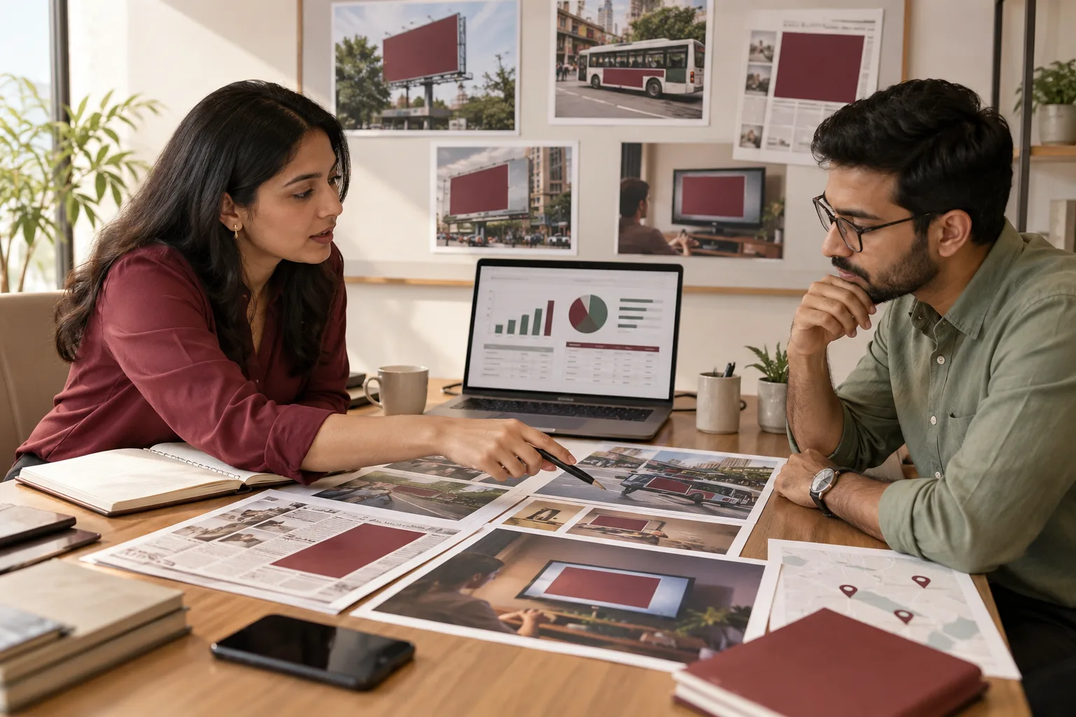 Editorial illustration for Media planning and buying