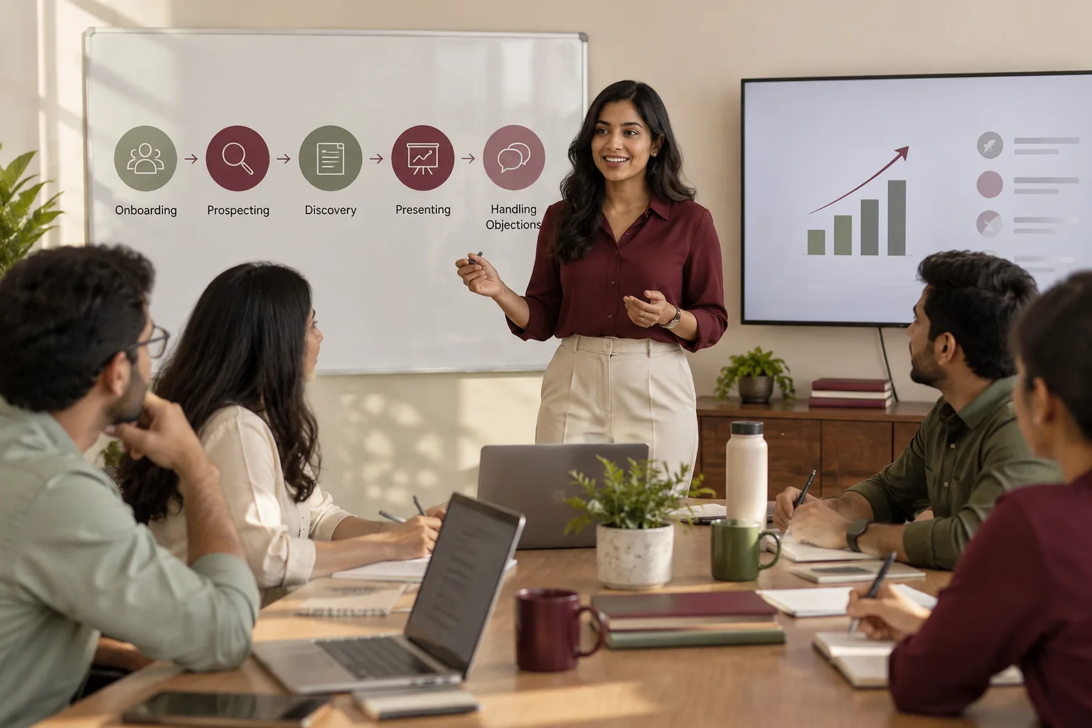 Editorial illustration for Sales training and development